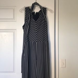 Lauren by RL navy/white striped jumper with belt